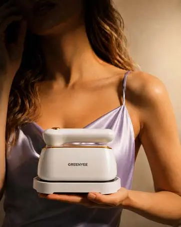 GREENYEE 2-in-1 Garment Steamer & Iron, 5s Fast Heat-Up, 120V Input, Ceramic Sole, Large Iron Plate, 1-Touch Operation, Powerful Steam, Foldable Handle, Compact Form Portable Steamer for Home & Travel,sohochic